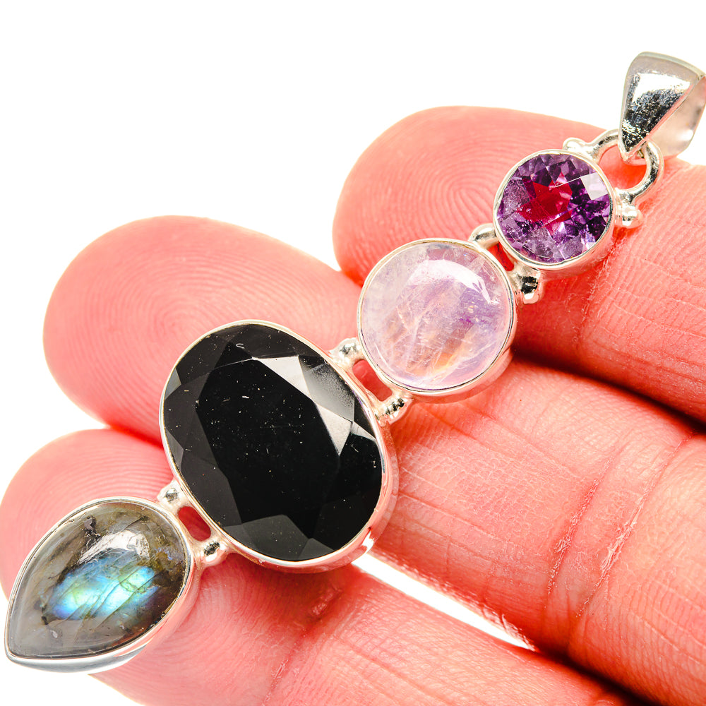 Black Onyx Pendants handcrafted by Anasilvercos - PD21979