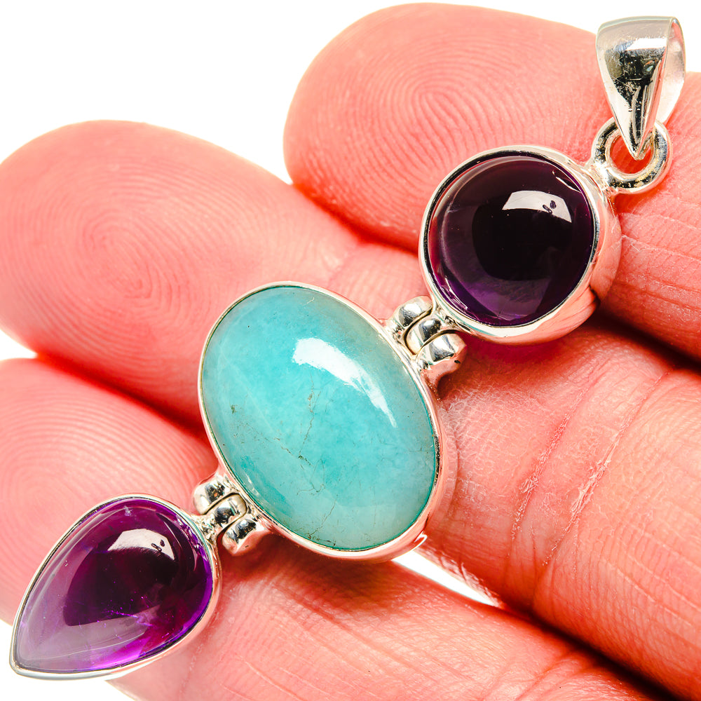 Amazonite Pendants handcrafted by Anasilvercos - PD21987