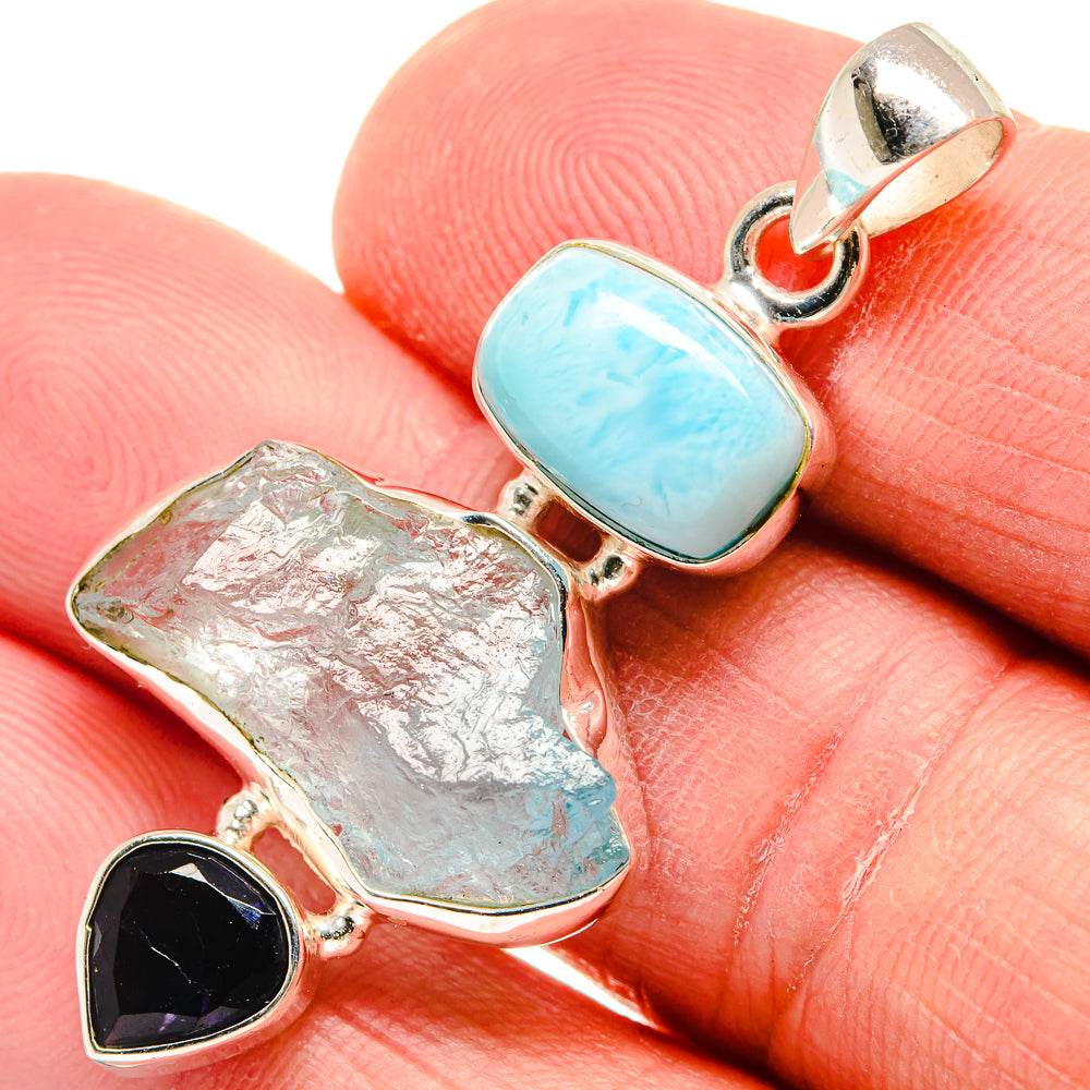 Aquamarine Pendants handcrafted by Anasilvercos - PD21989