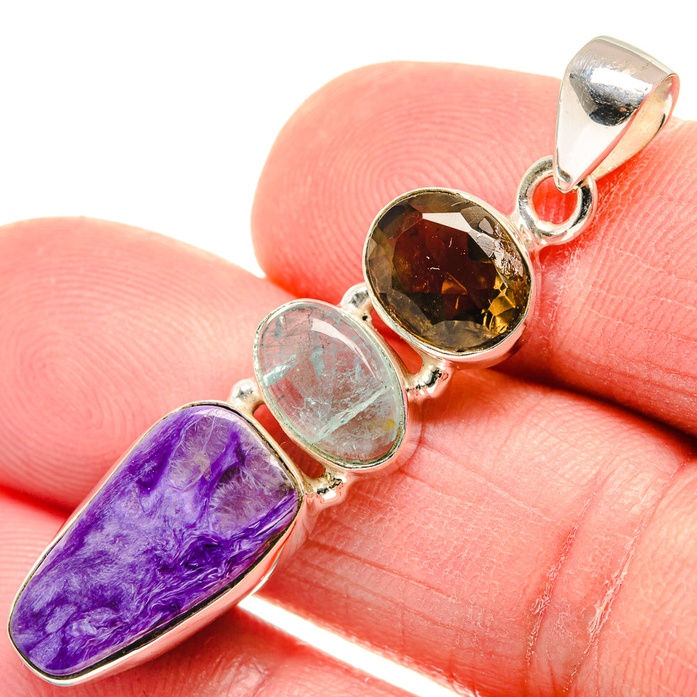 Charoite Pendants handcrafted by Anasilvercos - PD21991