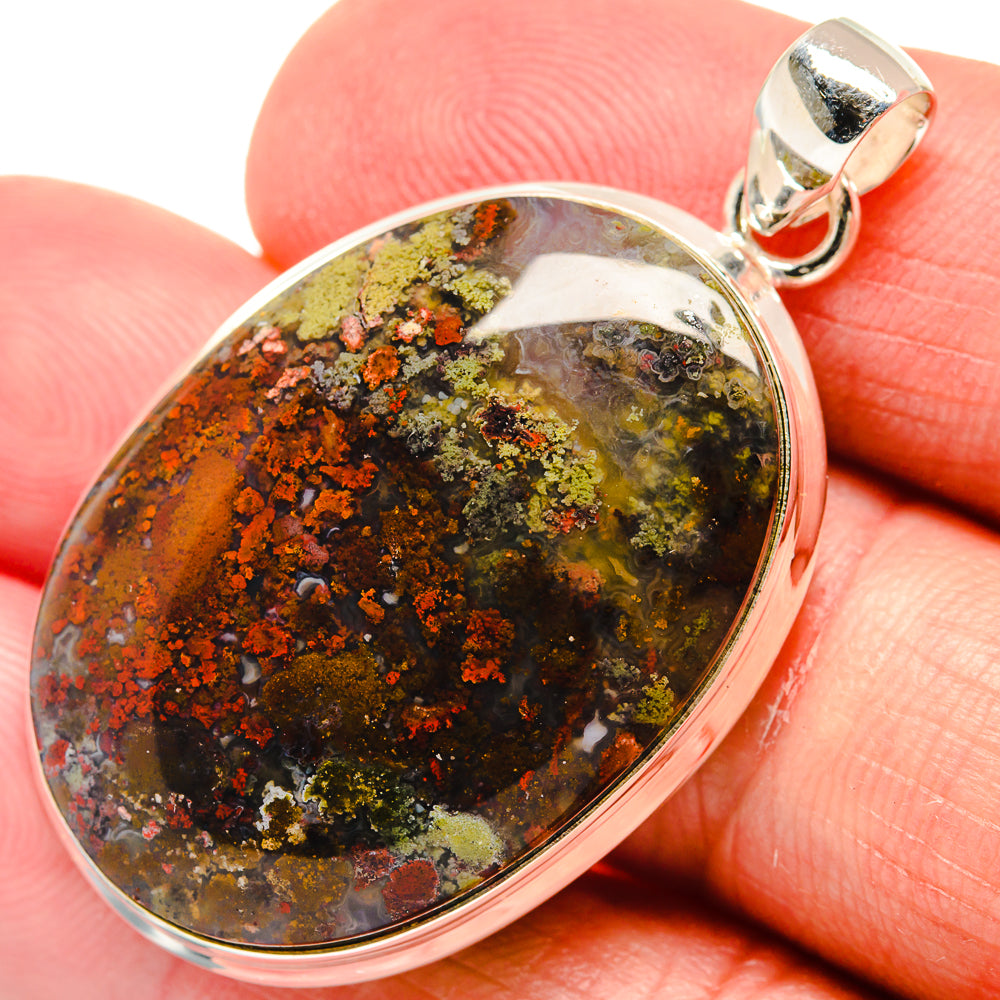 Indonesian Plume Agatge Pendants handcrafted by Anasilvercos - PD22023