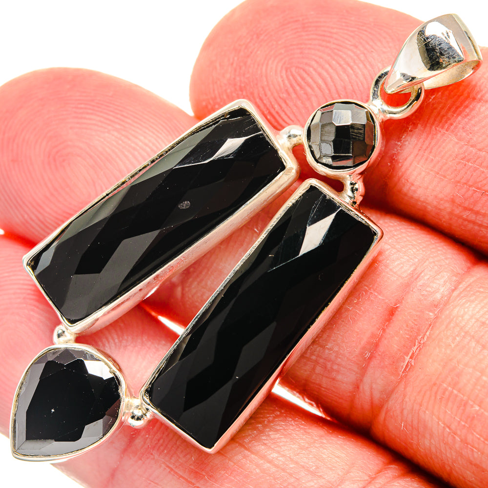 Black Onyx Pendants handcrafted by Anasilvercos - PD22024