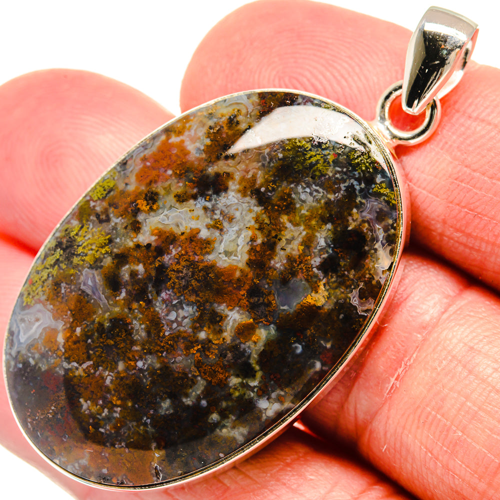 Indonesian Plume Agatge Pendants handcrafted by Anasilvercos - PD22025