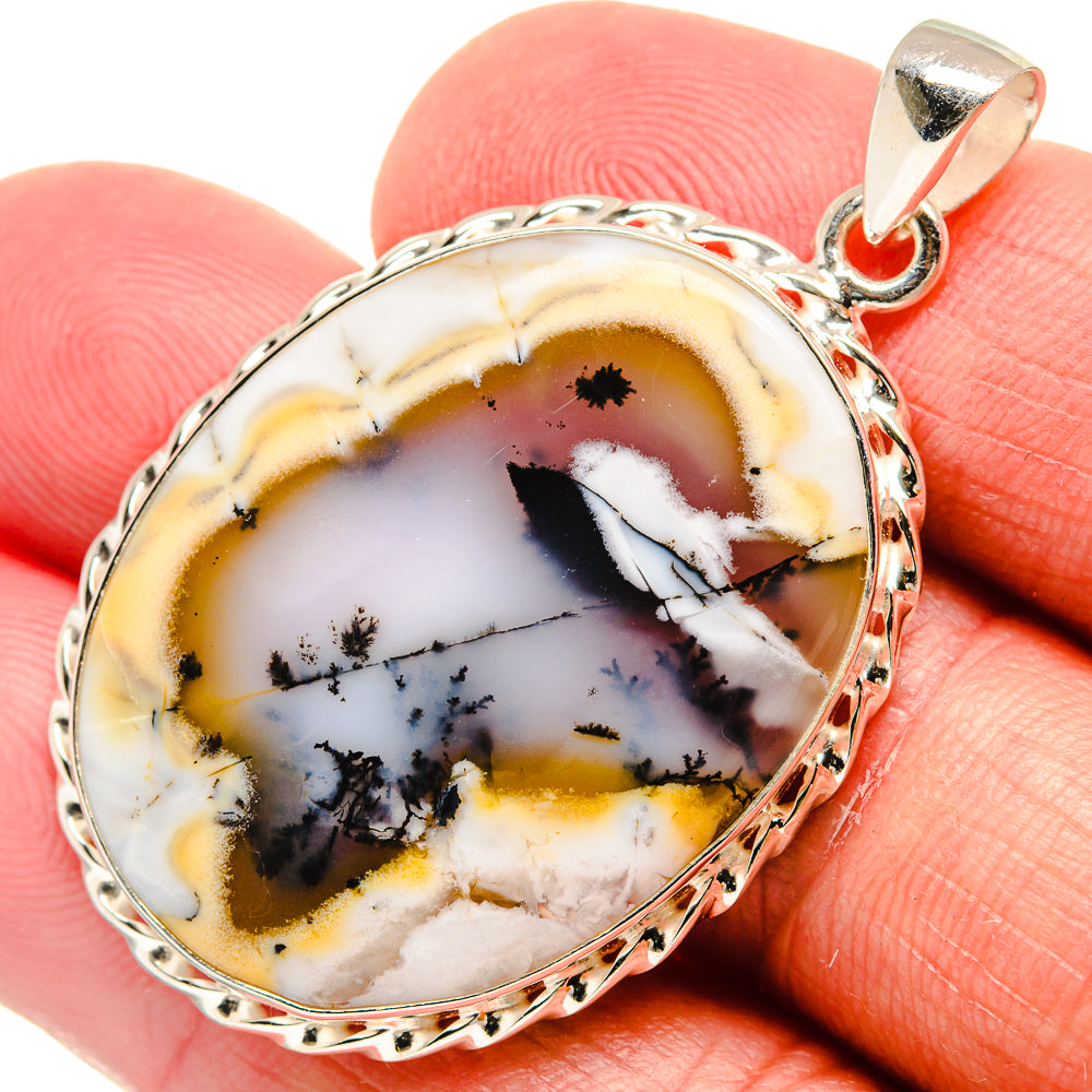Dendritic Opal Pendants handcrafted by Anasilvercos - PD22026