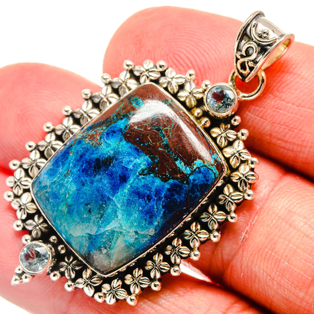 Chrysocolla Pendants handcrafted by Anasilvercos - PD22031
