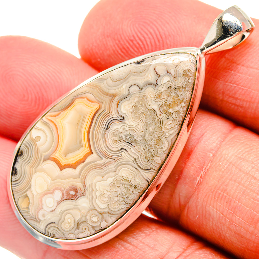 Laguna Lace Agate Pendants handcrafted by Anasilvercos - PD22040