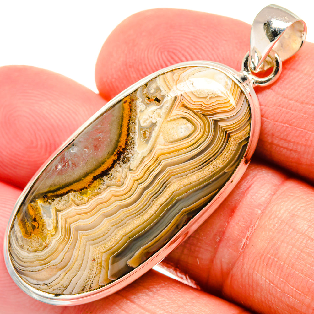 Laguna Lace Agate Pendants handcrafted by Anasilvercos - PD22043