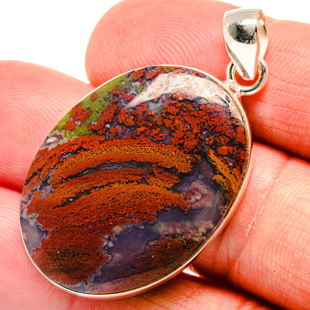 Indonesian Plume Agatge Pendants handcrafted by Anasilvercos - PD22053