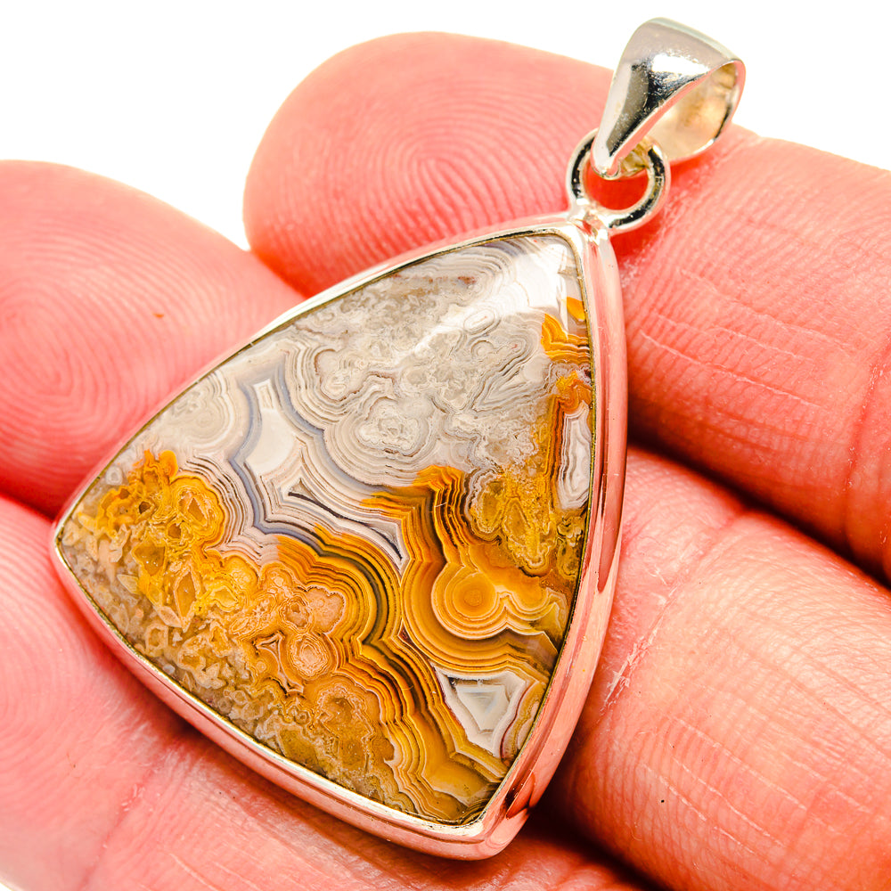 Laguna Lace Agate Pendants handcrafted by Anasilvercos - PD22054
