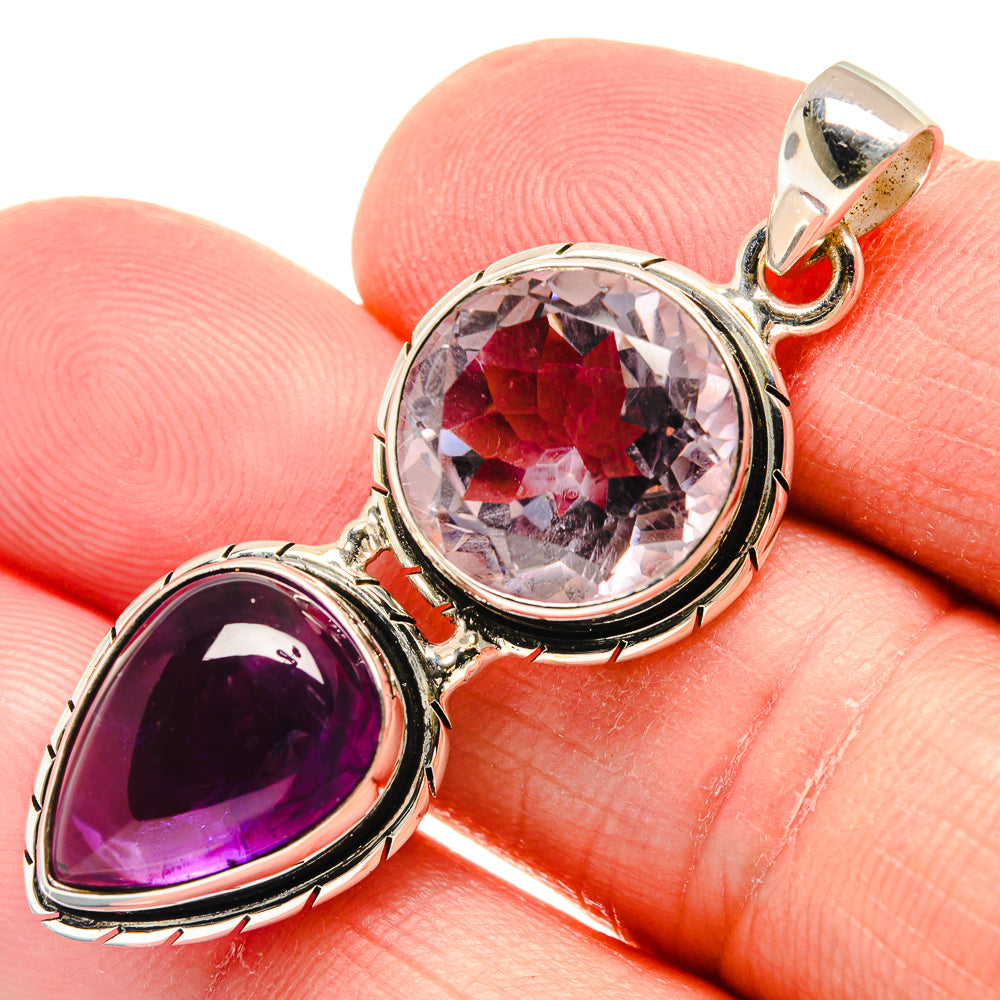 Morganite Pendants handcrafted by Anasilvercos - PD22088