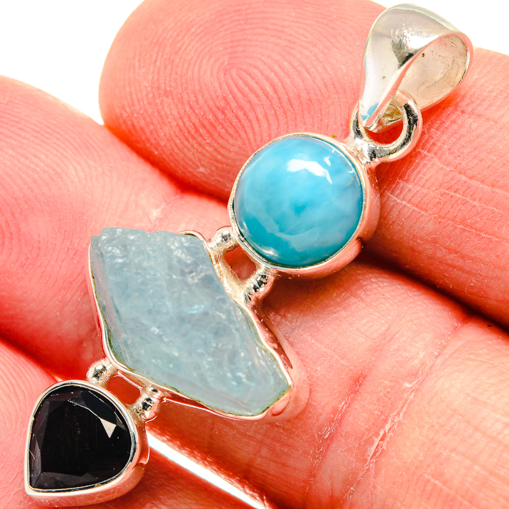 Aquamarine Pendants handcrafted by Anasilvercos - PD22096