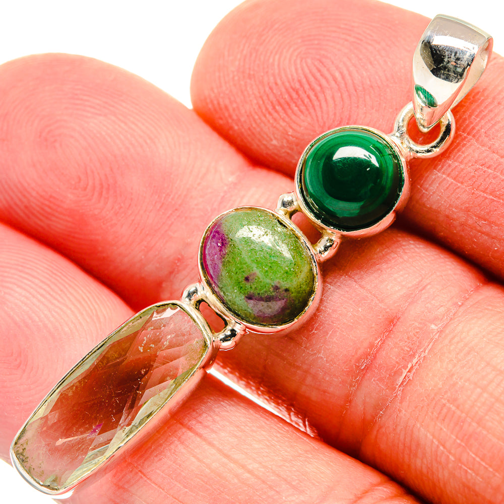 Green Amethyst Pendants handcrafted by Anasilvercos - PD22103