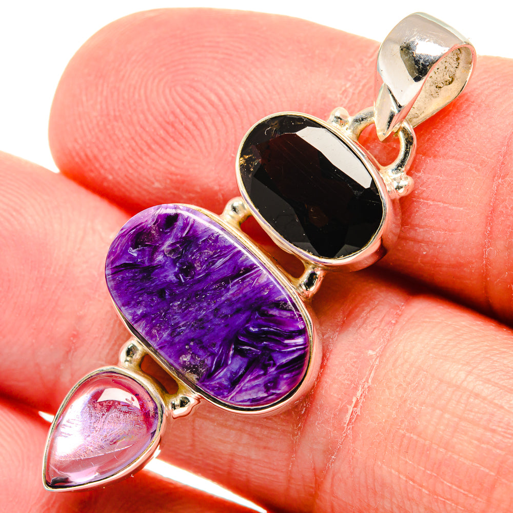 Charoite Pendants handcrafted by Anasilvercos - PD22105