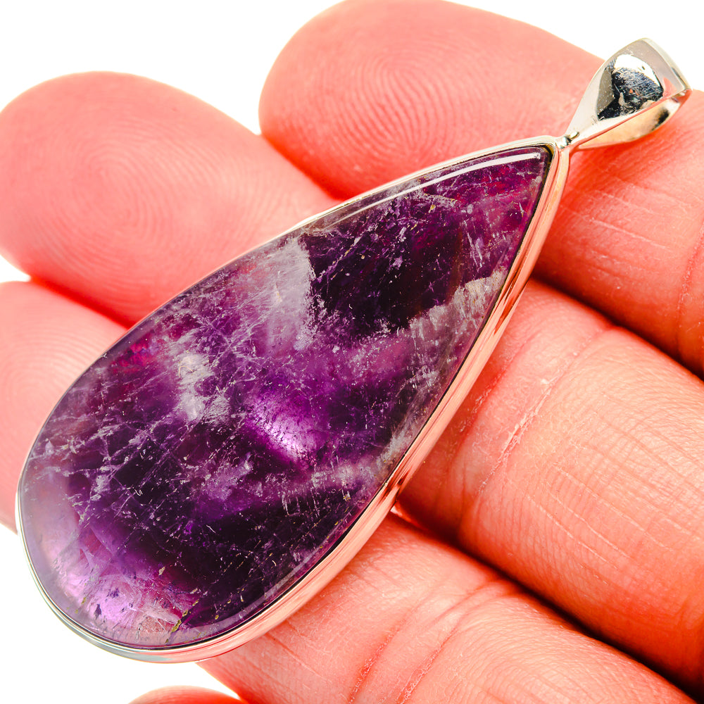 Chevron Amethyst Pendants handcrafted by Anasilvercos - PD22106