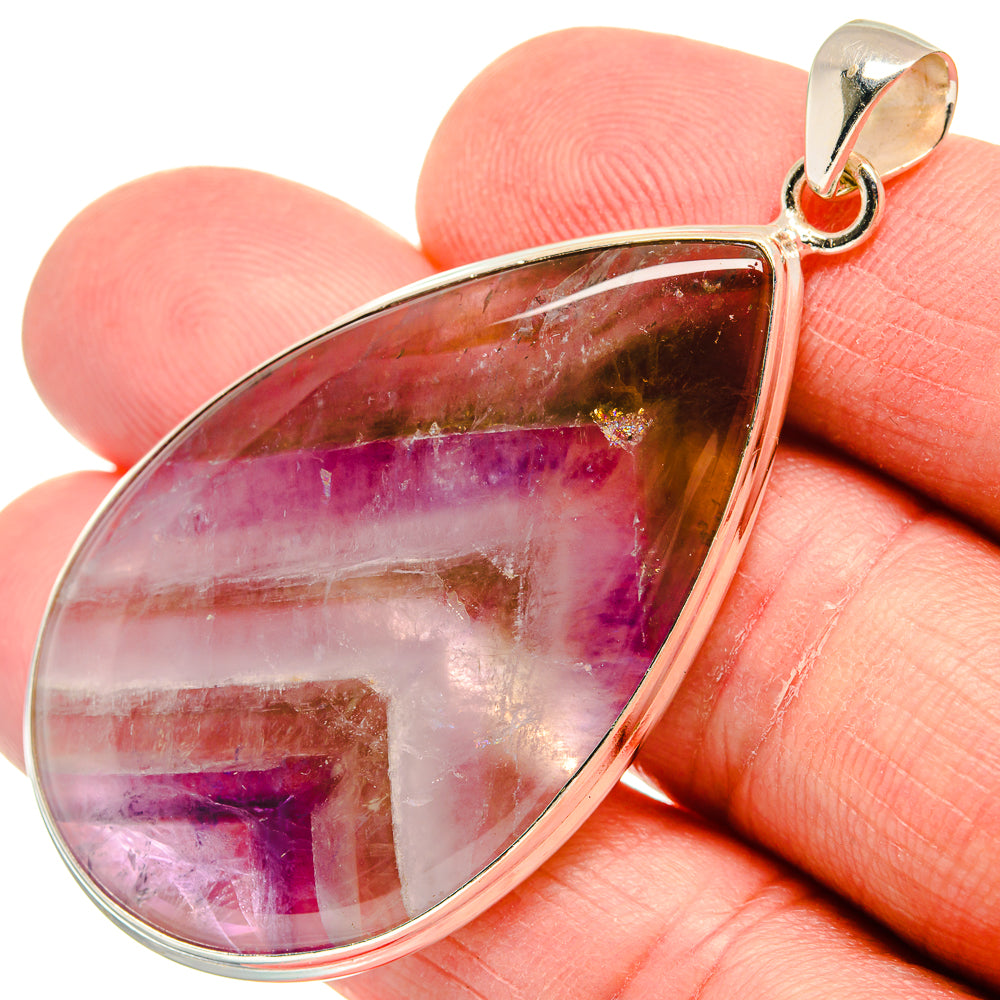 Chevron Amethyst Pendants handcrafted by Anasilvercos - PD22114
