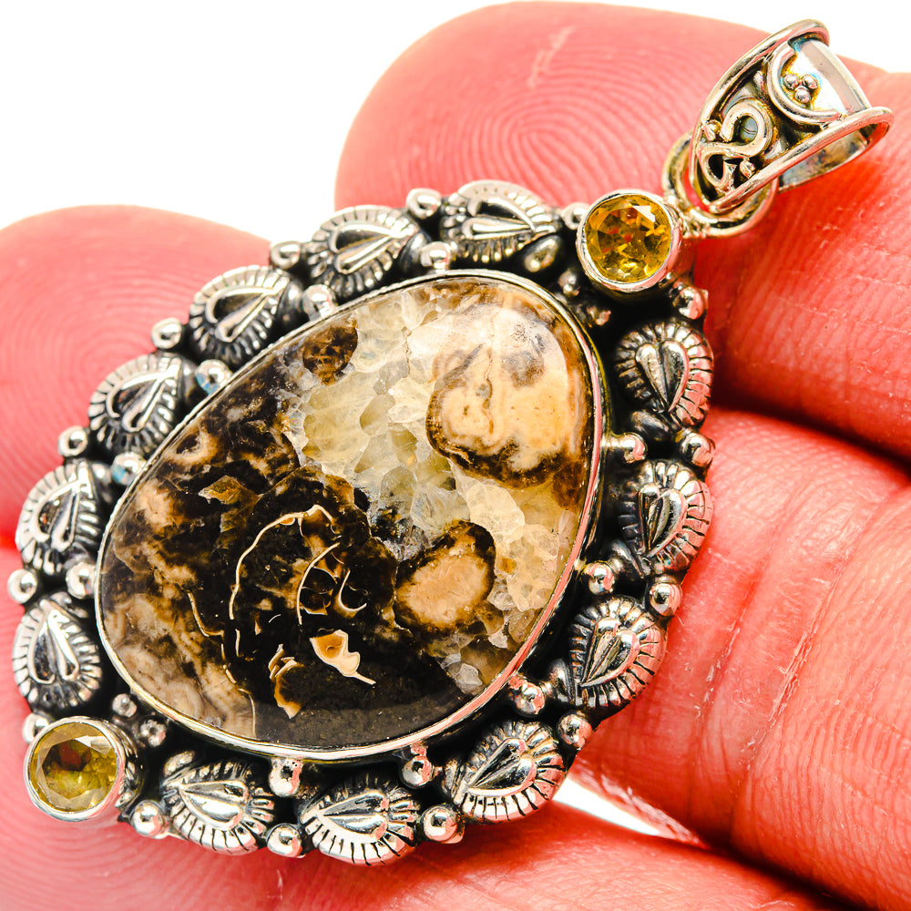Turritella Agate Pendants handcrafted by Anasilvercos - PD22130