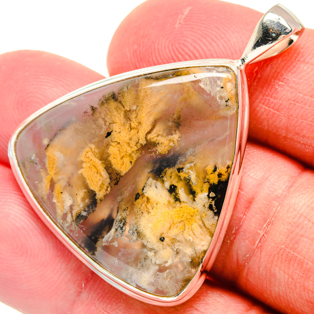 Indonesian Plume Agate Pendants handcrafted by Anasilvercos - PD22132