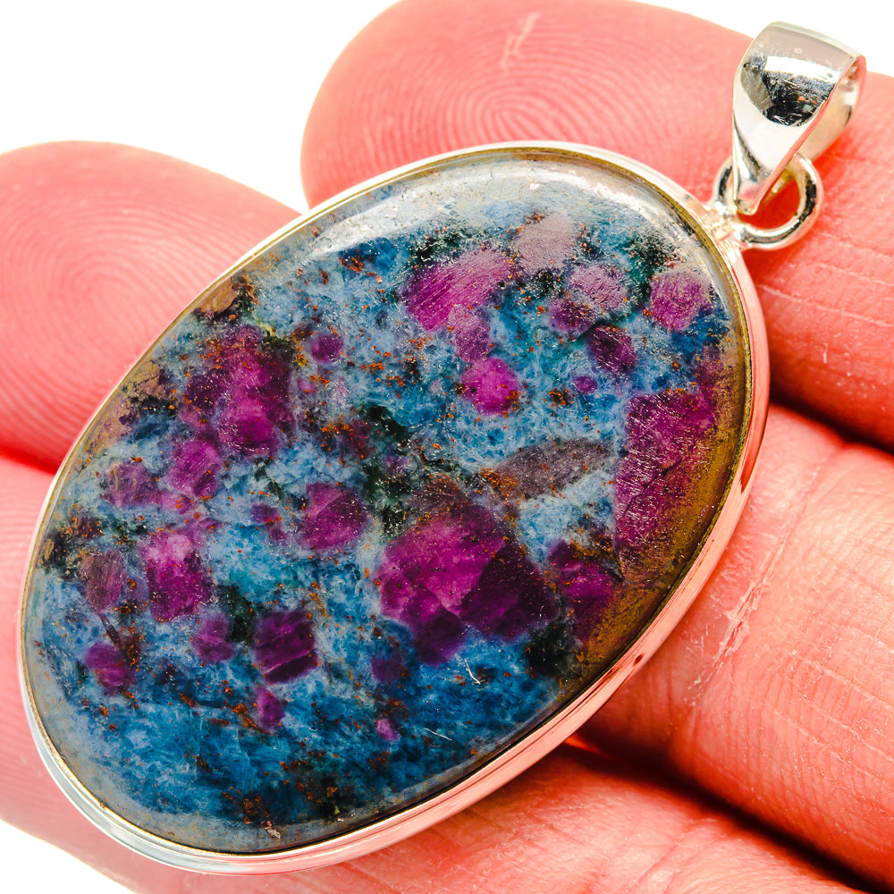 Ruby Fuchsite Pendants handcrafted by Anasilvercos - PD22143