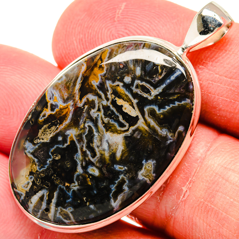 Turkish Tube Agate Pendants handcrafted by Anasilvercos - PD22151