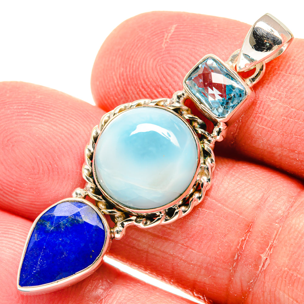 Larimar Pendants handcrafted by Anasilvercos - PD22176