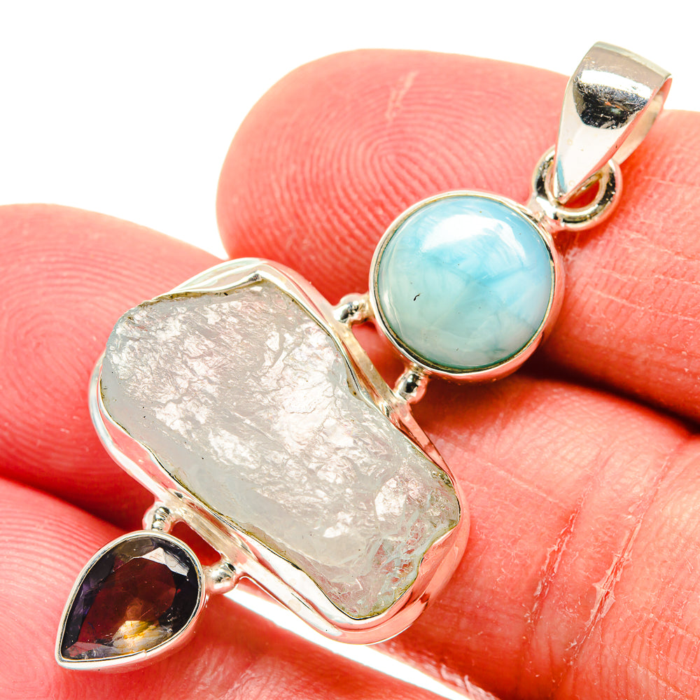 Aquamarine Pendants handcrafted by Anasilvercos - PD22177