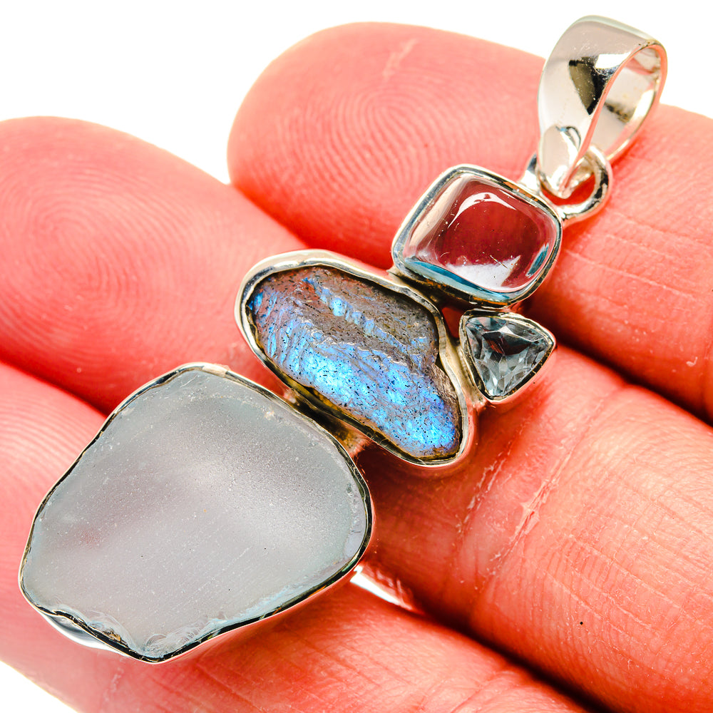 Aquamarine Pendants handcrafted by Anasilvercos - PD22182