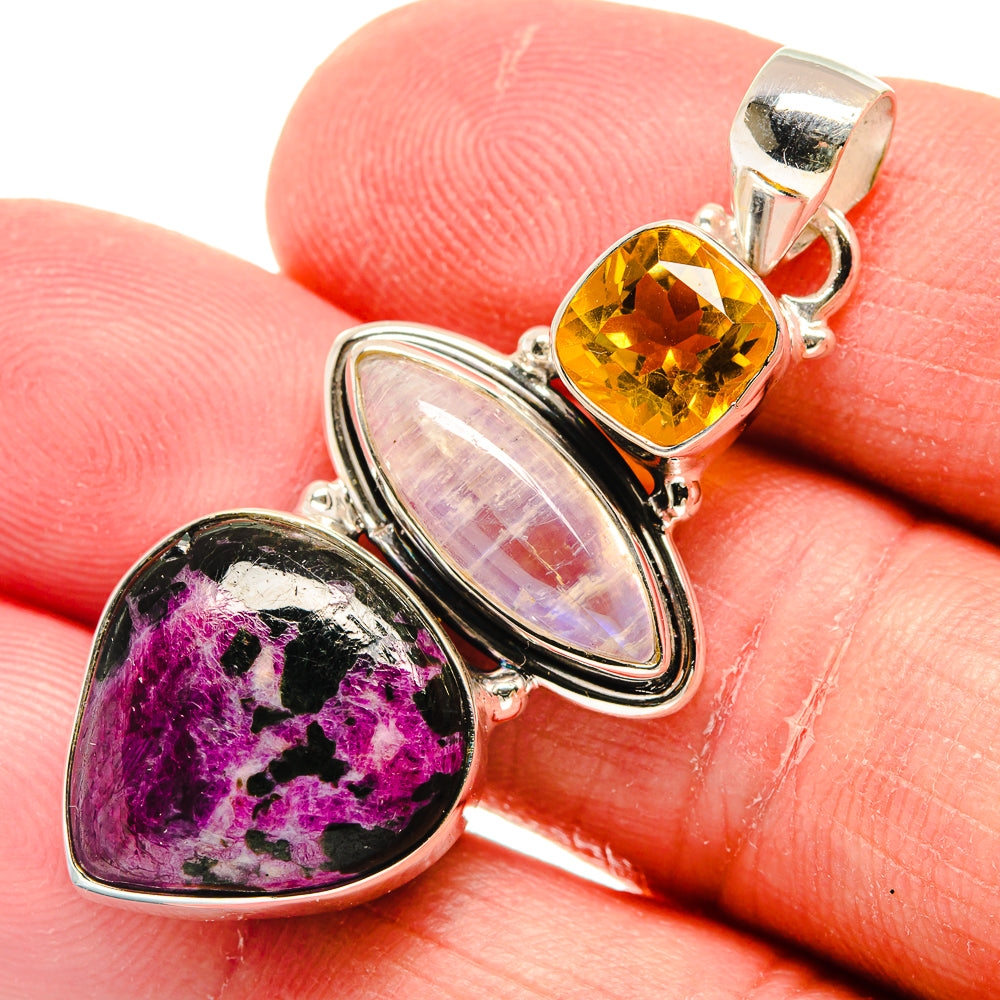 Ruby Fuchsite Pendants handcrafted by Anasilvercos - PD22184