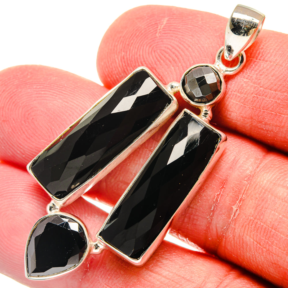Black Onyx Pendants handcrafted by Anasilvercos - PD22185