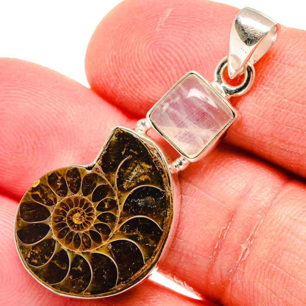 Ammonite Fossil Pendants handcrafted by Anasilvercos - PD22187