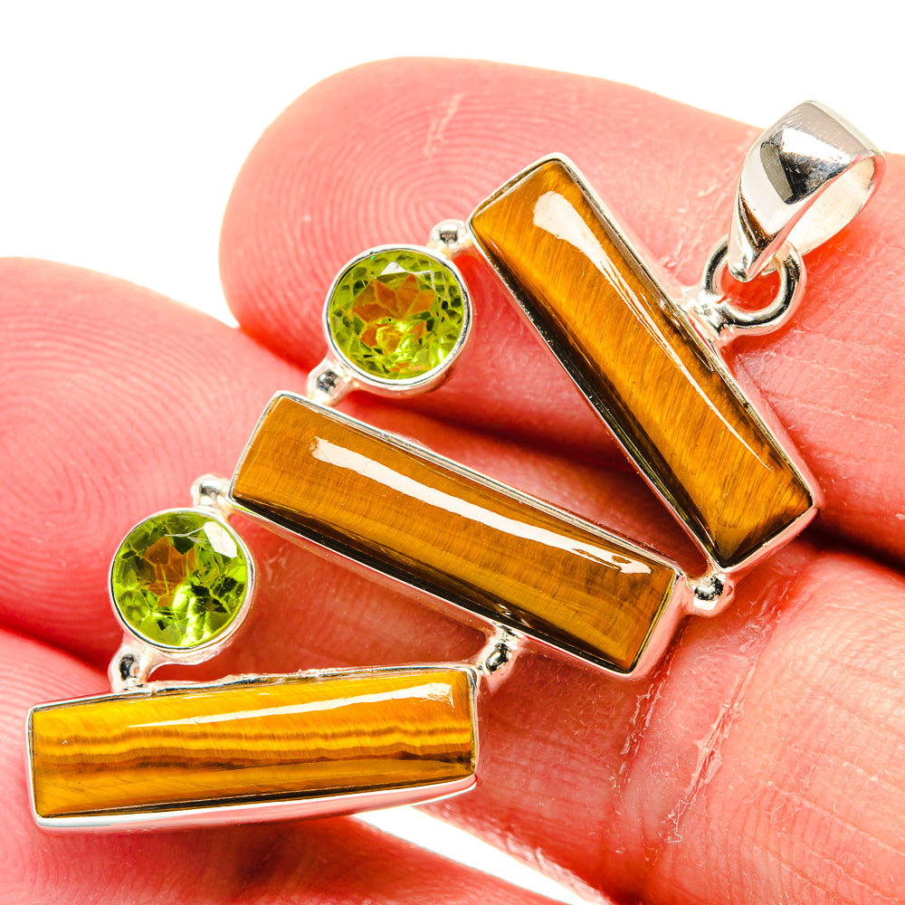 Tiger Eye Pendants handcrafted by Anasilvercos - PD22189