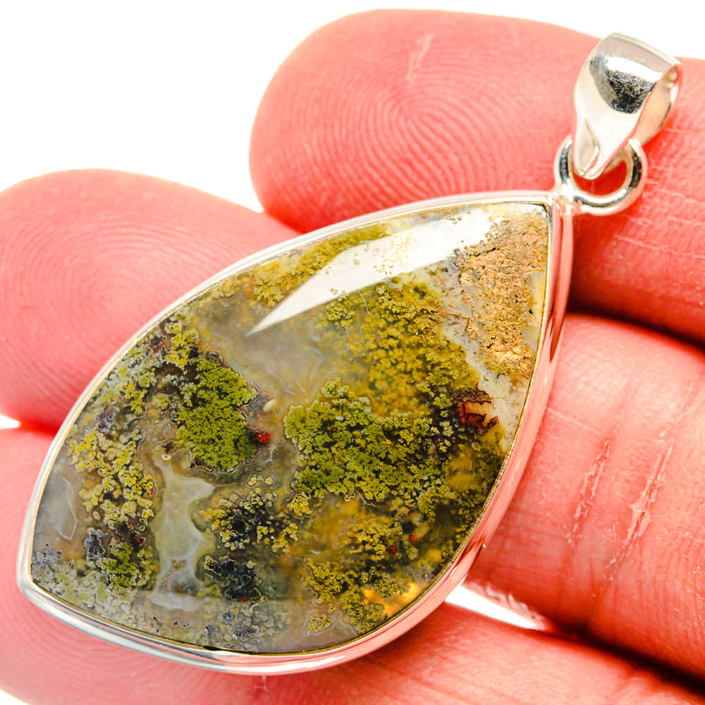 Indonesian Plume Agate Pendants handcrafted by Anasilvercos - PD22217