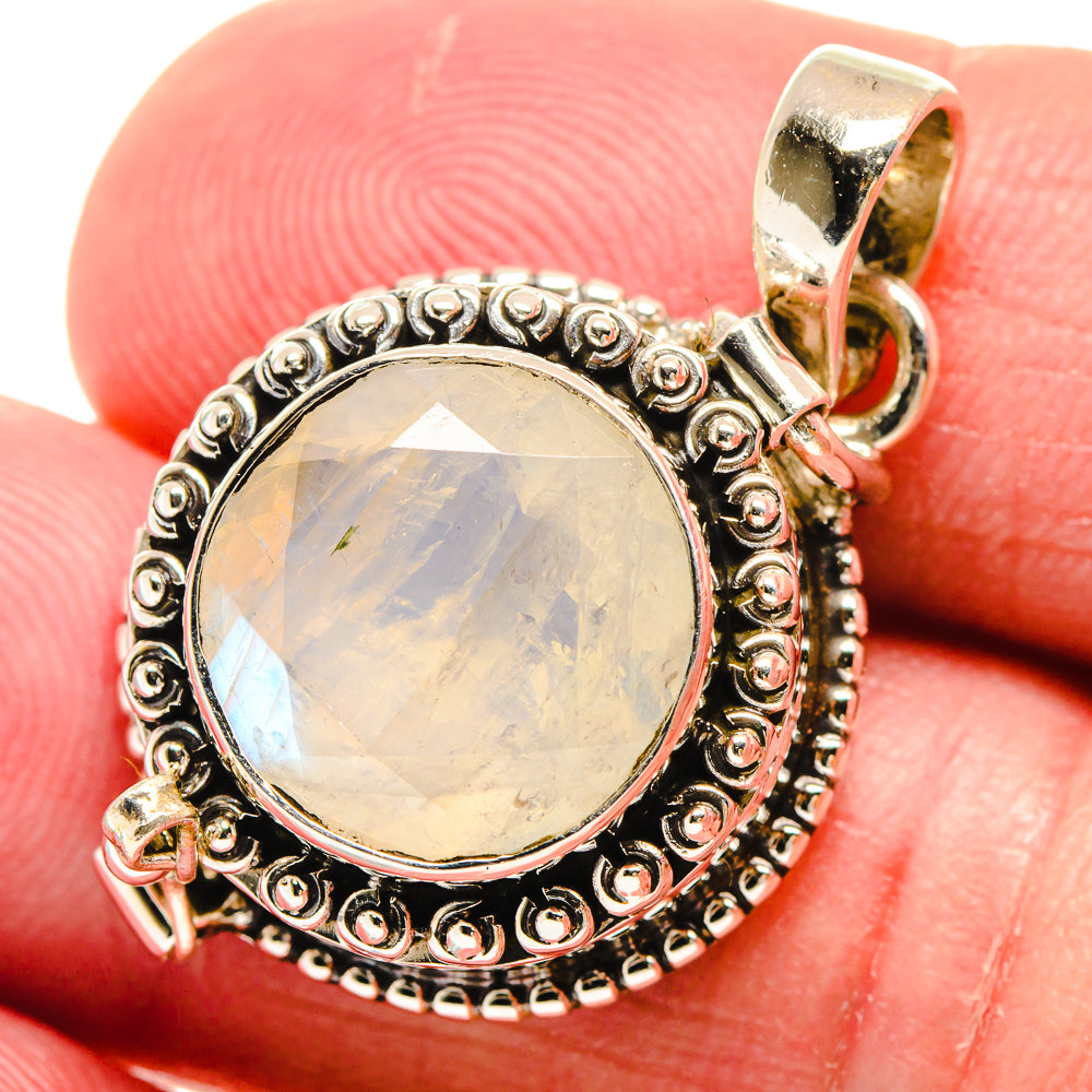 Rainbow Moonstone Pendants handcrafted by Anasilvercos - PD22241
