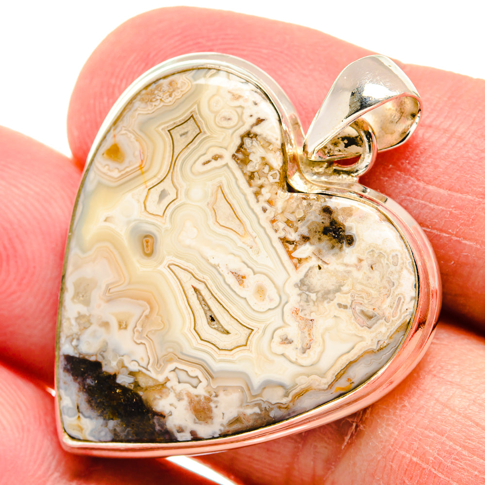 Laguna Lace Agate Pendants handcrafted by Anasilvercos - PD22266