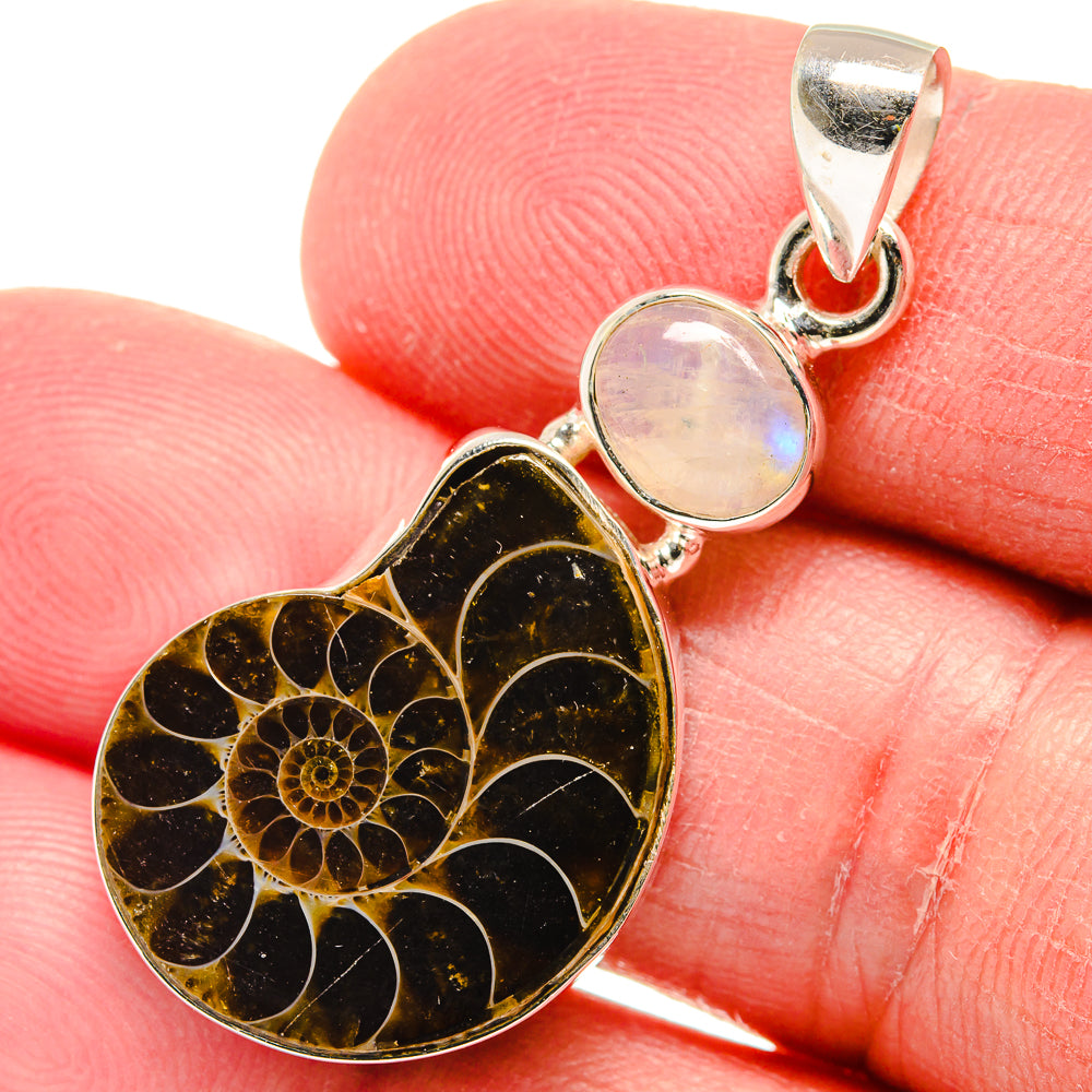 Ammonite Fossil Pendants handcrafted by Anasilvercos - PD22270