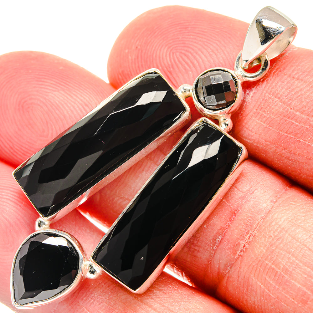 Black Onyx Pendants handcrafted by Anasilvercos - PD22288
