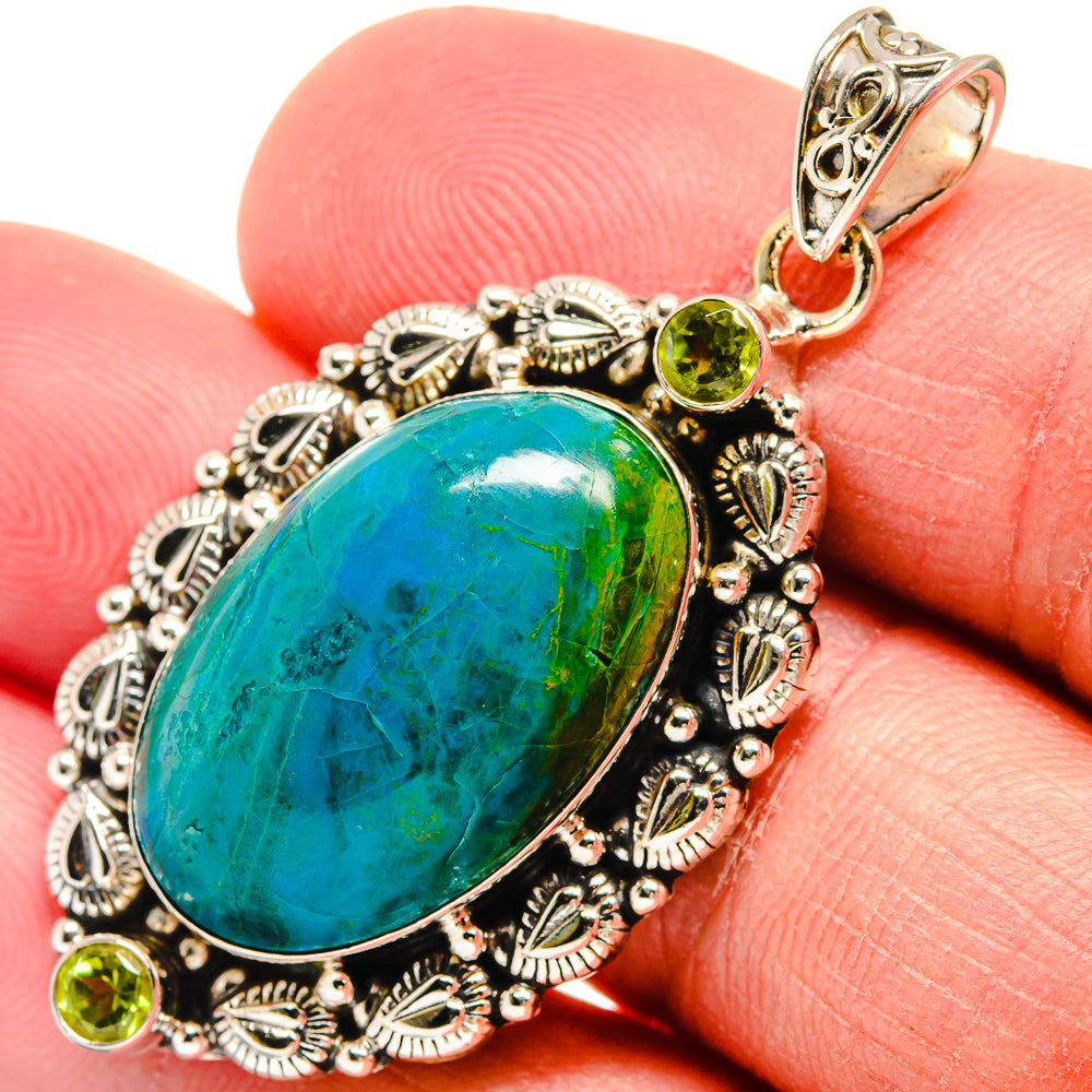 Chrysocolla Pendants handcrafted by Anasilvercos - PD22294