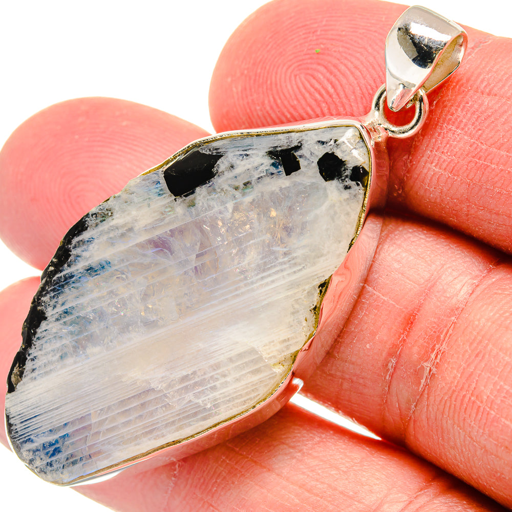 Rainbow Moonstone Pendants handcrafted by Anasilvercos - PD22302