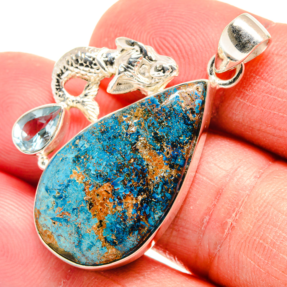Shattuckite Pendants handcrafted by Anasilvercos - PD22308