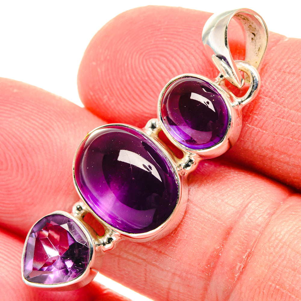 Amethyst Pendants handcrafted by Anasilvercos - PD22316
