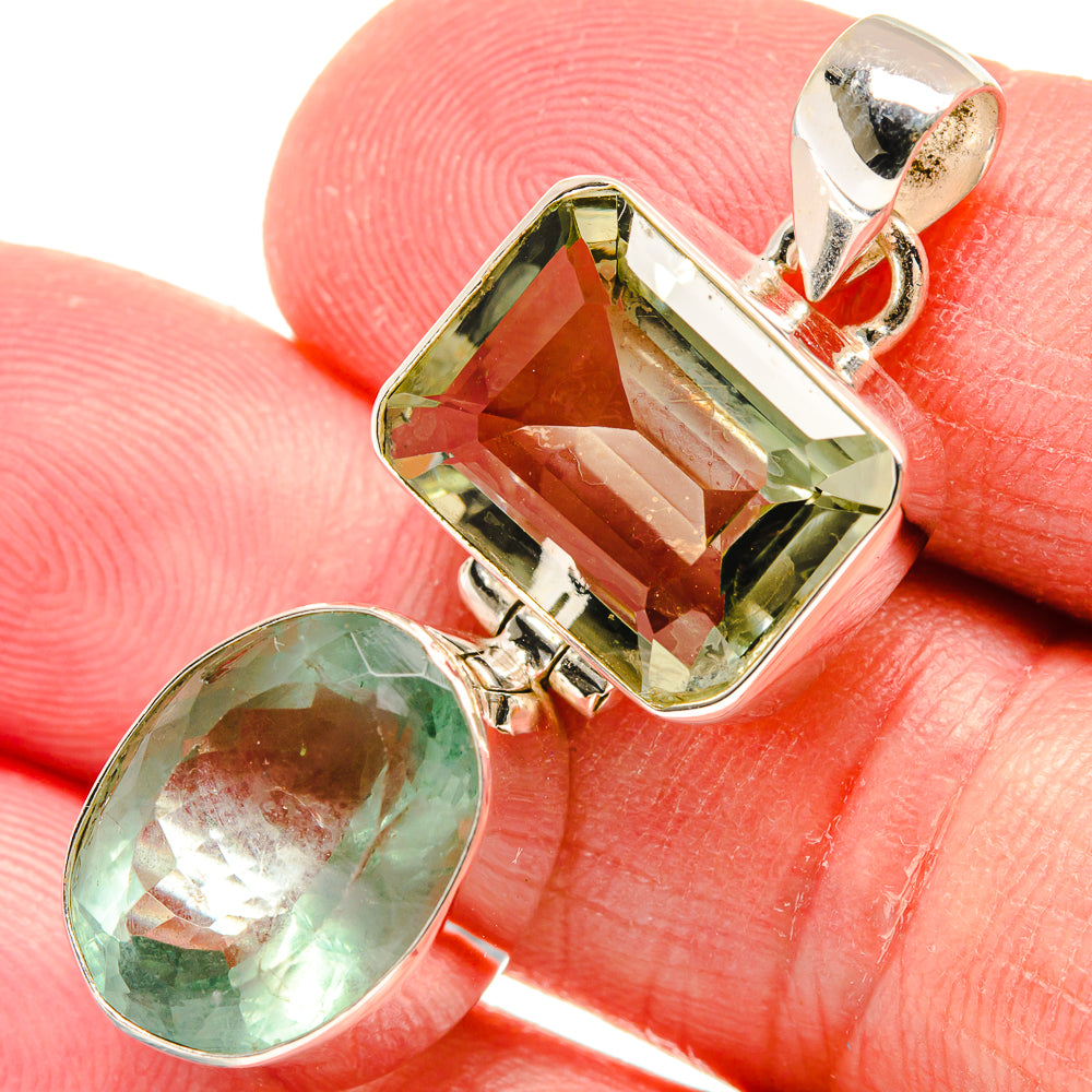 Green Amethyst Pendants handcrafted by Anasilvercos - PD22317