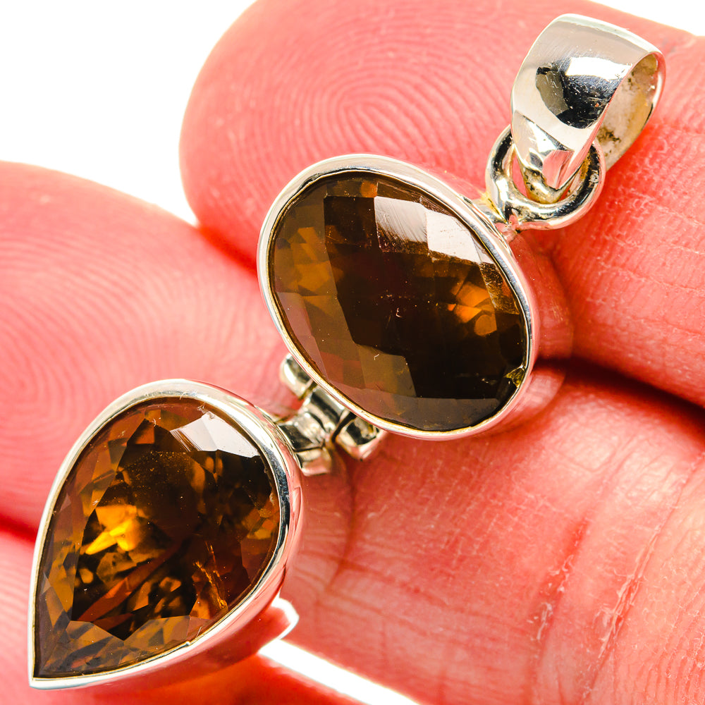 Smoky Quartz Pendants handcrafted by Anasilvercos - PD22321