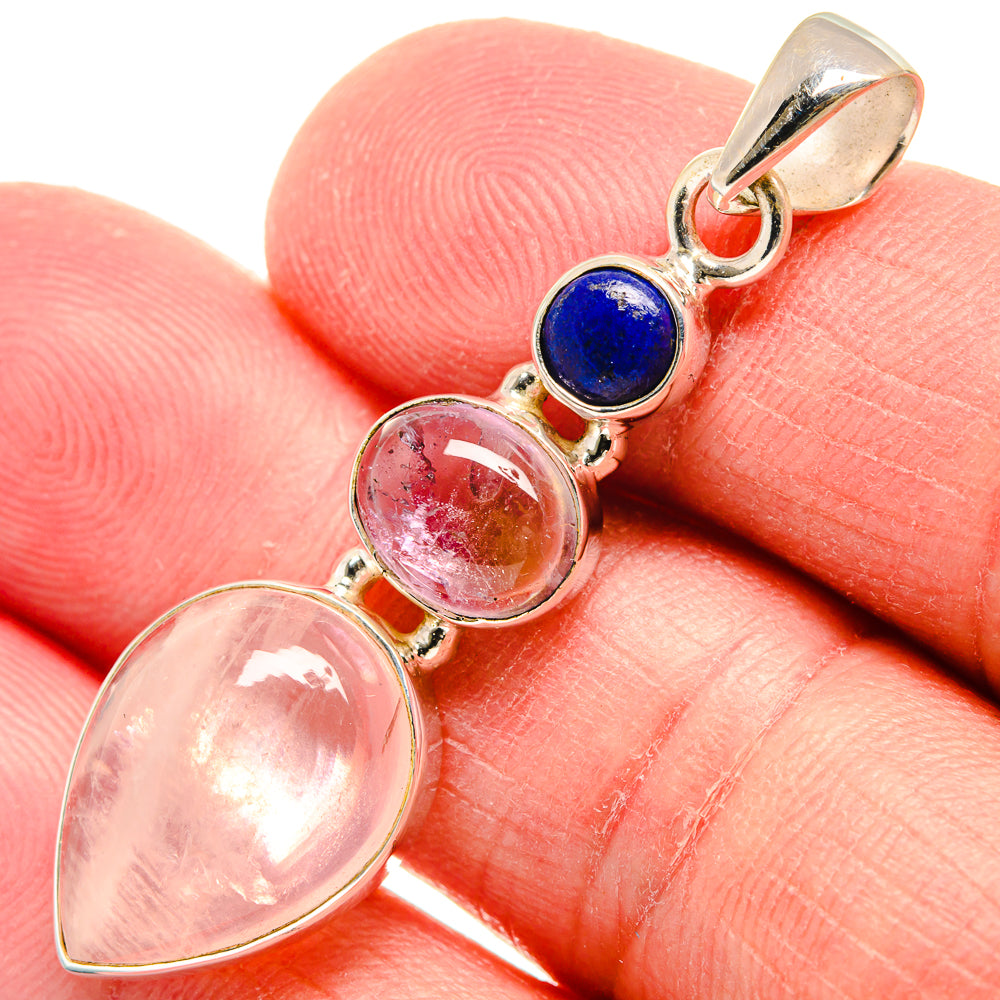 Rose Quartz Pendants handcrafted by Anasilvercos - PD22323