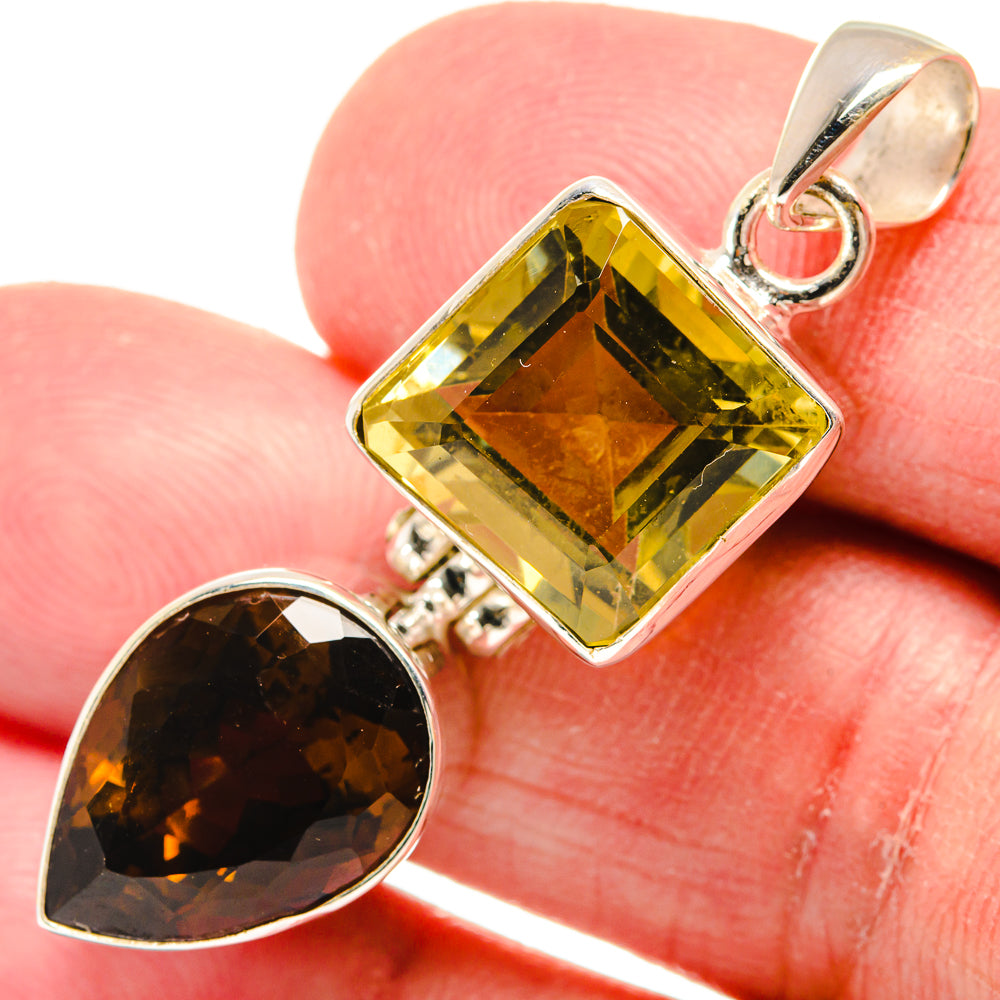 Smoky Quartz Pendants handcrafted by Anasilvercos - PD22327