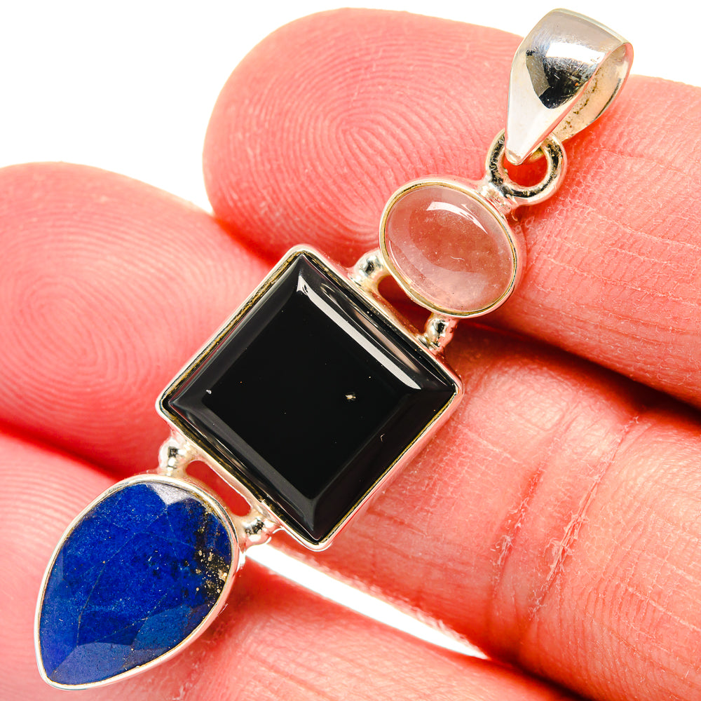 Black Onyx Pendants handcrafted by Anasilvercos - PD22332