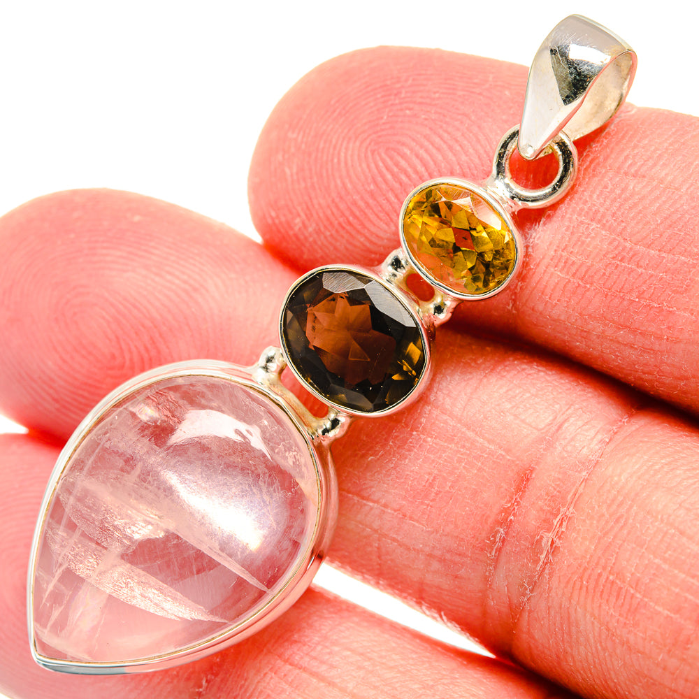 Rainbow Moonstone Pendants handcrafted by Anasilvercos - PD22335