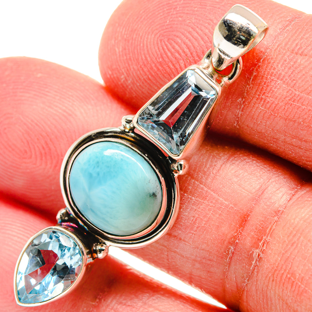 Larimar Pendants handcrafted by Anasilvercos - PD22338