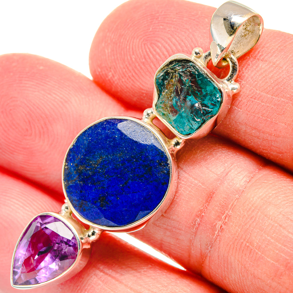 Lapis Lazuli Pendants handcrafted by Anasilvercos - PD22339