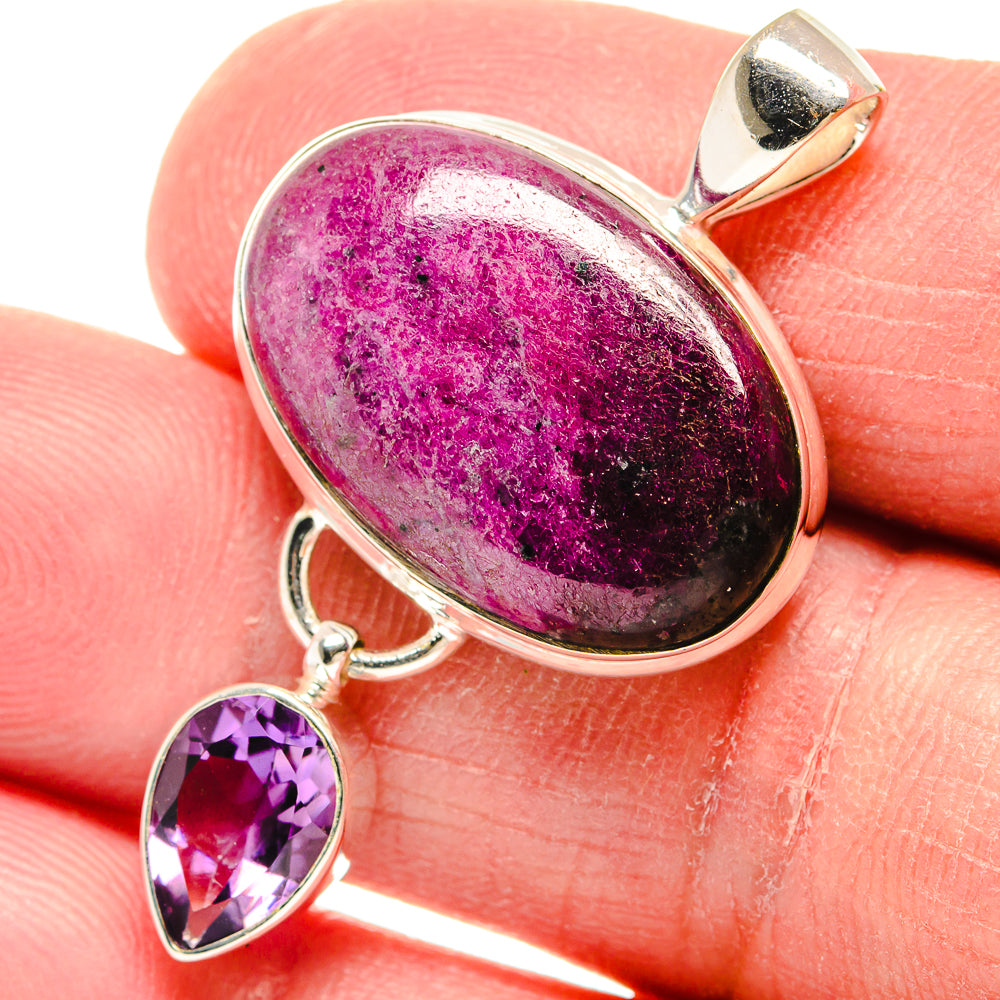 Ruby Fuchsite Pendants handcrafted by Anasilvercos - PD22379