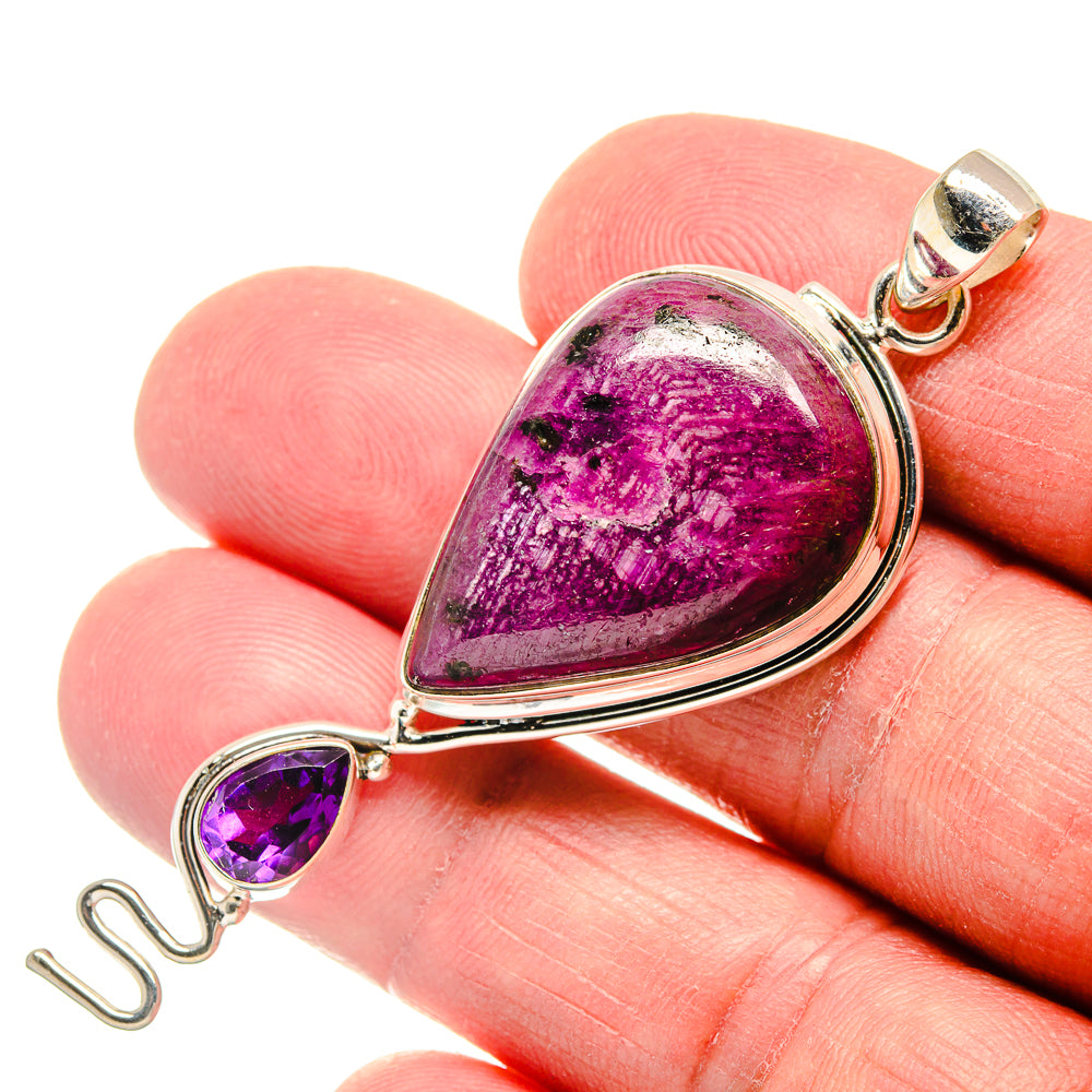 Ruby Fuchsite Pendants handcrafted by Anasilvercos - PD22383