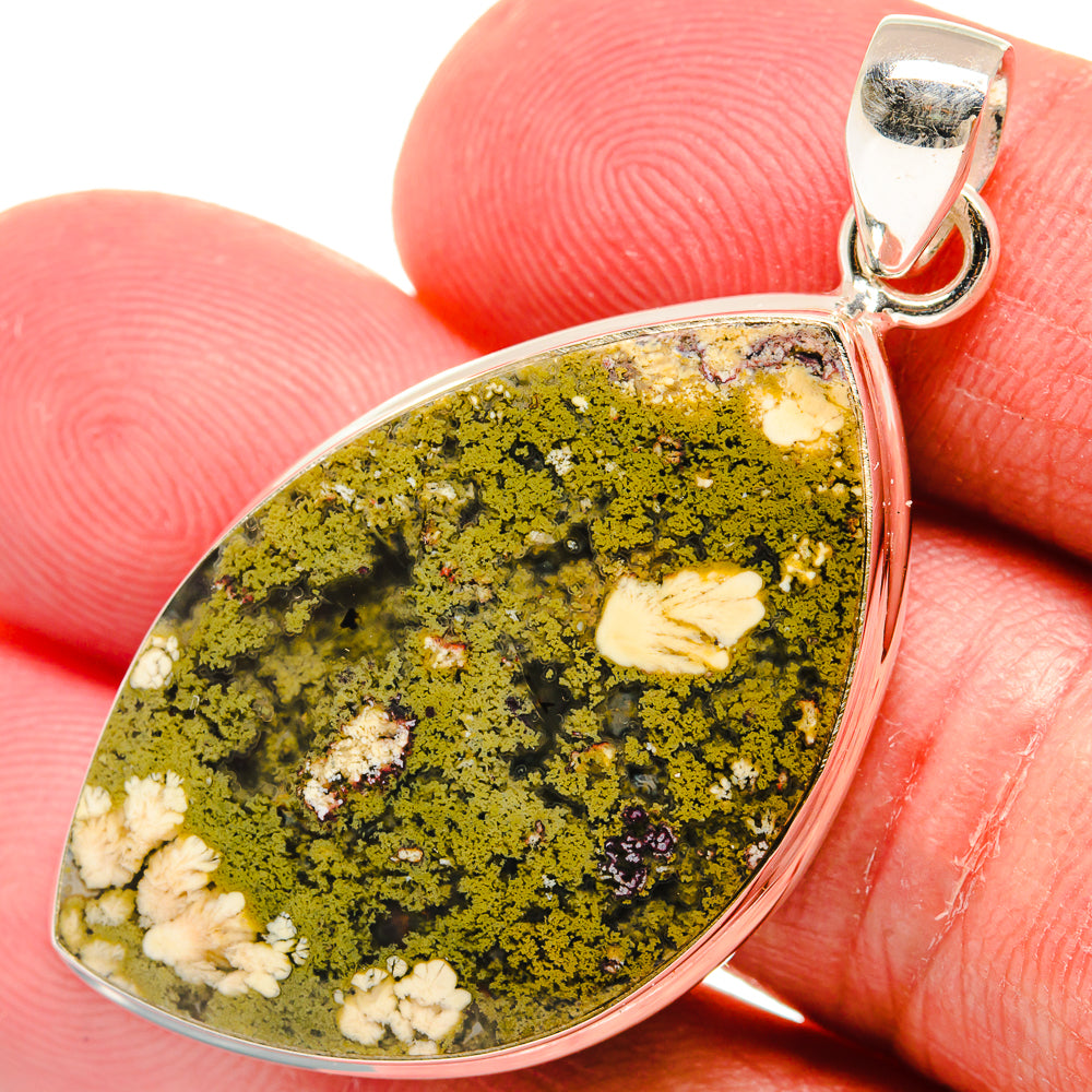 Indonesian Plume Agate Pendants handcrafted by Anasilvercos - PD22395